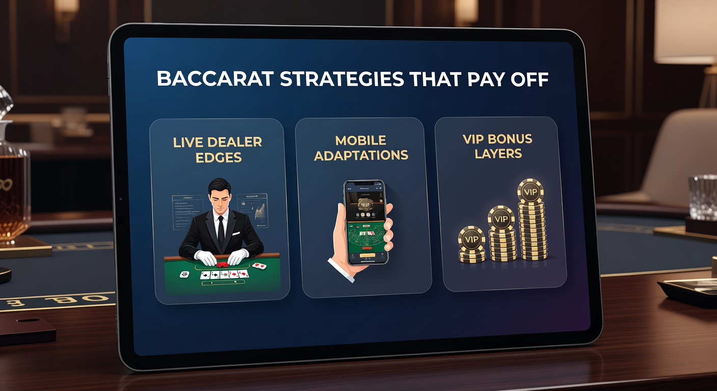 Mobile Baccarat-App auf Smartphone mit Live-Stream, VIP-Boni und Strategie-Tracker im Vordergrund