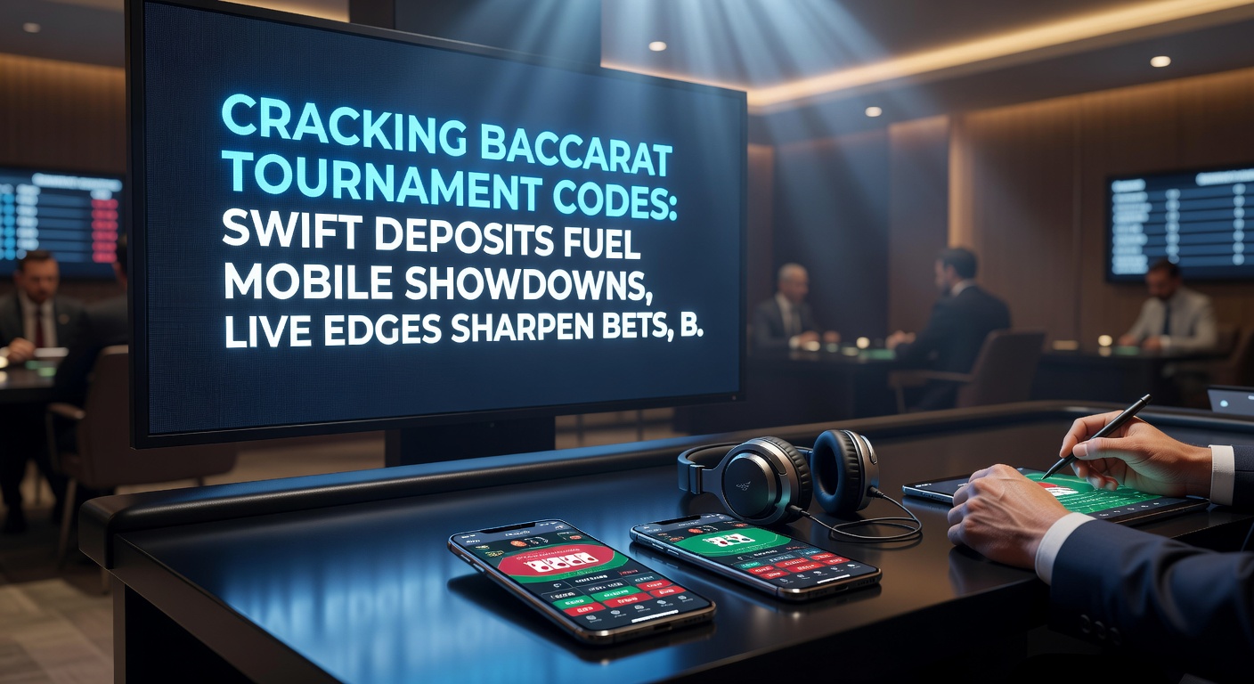 Live-Baccarat-Tisch mit VIP-Spielern, Stapeln von Chips und mobilen Deposits im Vordergrund