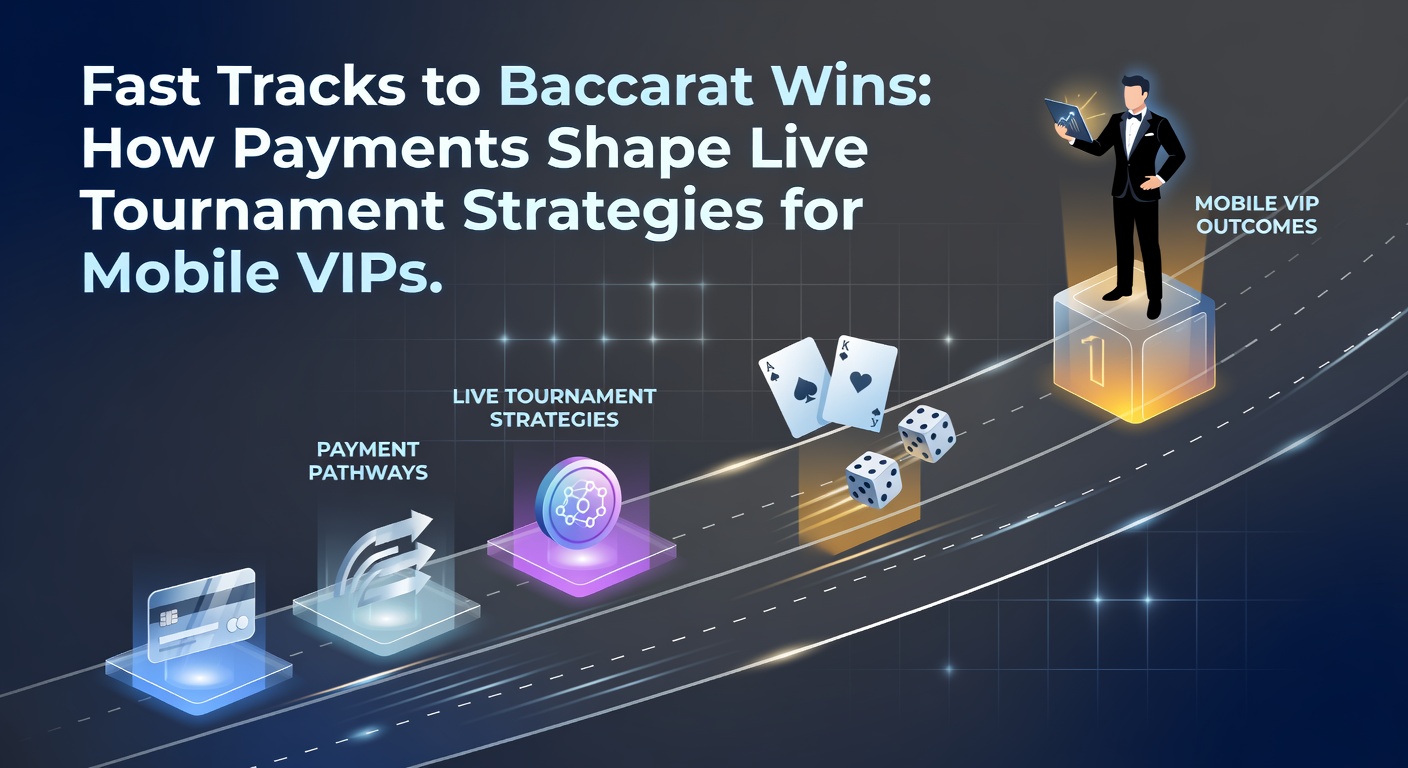 Grafik mit Strategie-Diagrammen für Baccarat-Turniere, die Zahlungsflüsse und mobile VIP-Vorteile visualisieren