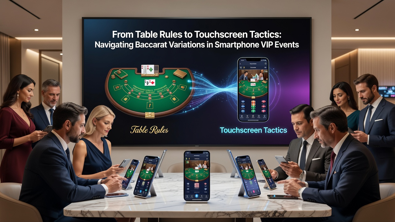 Live-Baccarat-Event auf Smartphone mit VIP-Features und Touch-Elementen