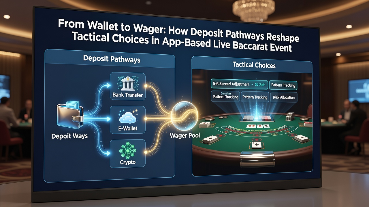 Darstellung eines Live-Baccarat-Tisches auf einem Smartphone mit Einzahlungsverlauf und Treuepunkte-Anzeige