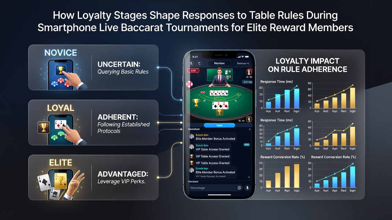 Smartphone mit Live-Baccarat-Turnier und Treuestufen-Anzeige