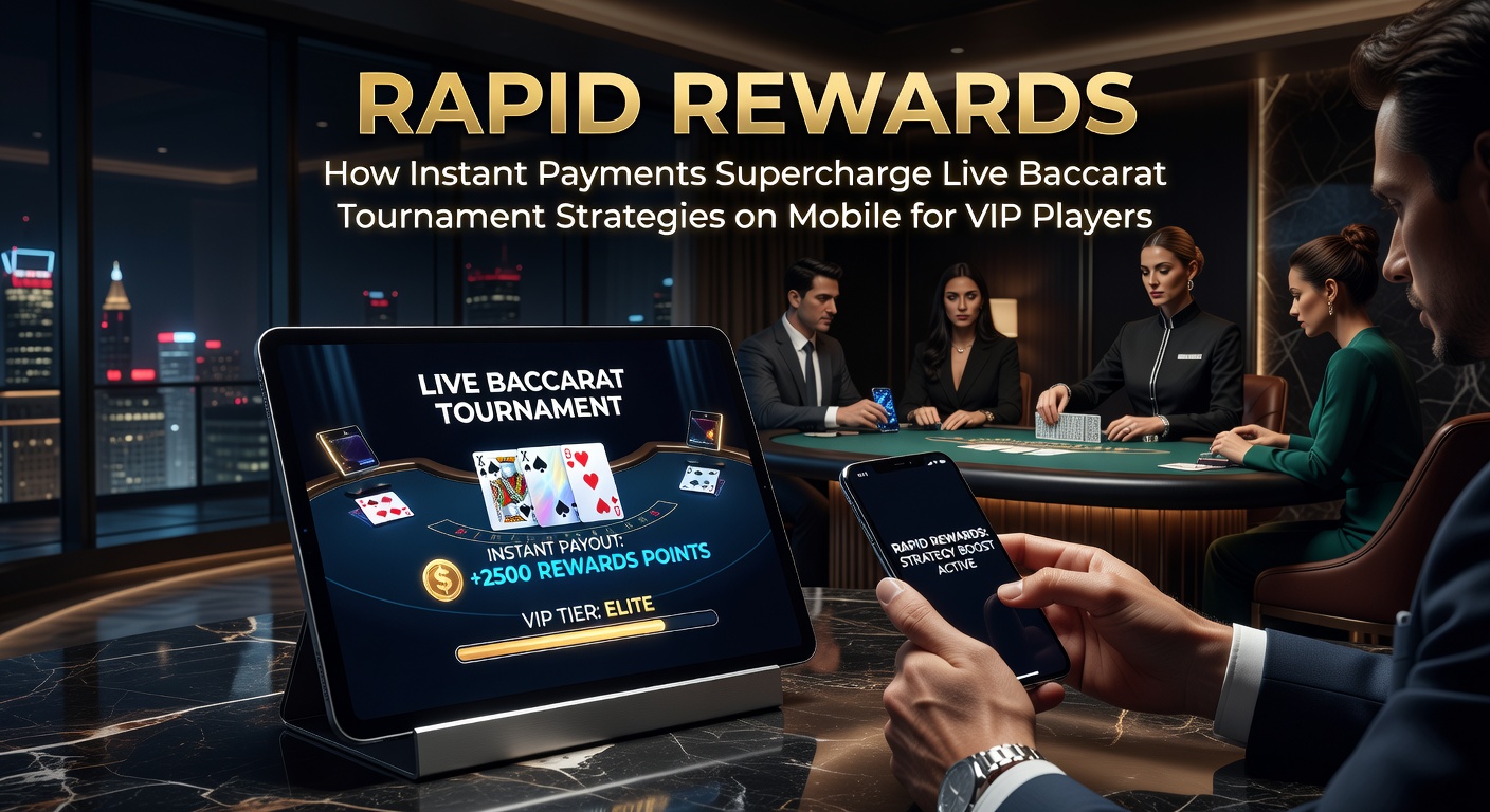 VIP-Spieler am Handy in einem Live-Baccarat-Turnier mit Rapid Rewards und Sofortzahlungen